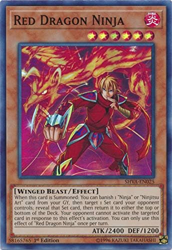 Yu-Gi-Oh! - Red Dragon Ninja - SHVA-EN025 - Super Rare - 1ª Edición - Sombras en Valhalla