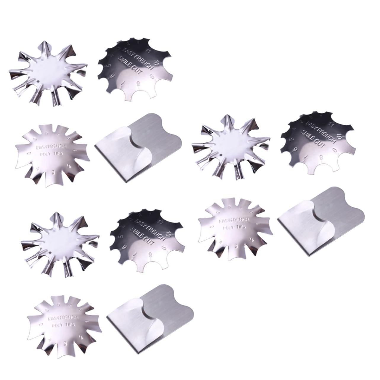 Healvian 12pezzi Piastre Acciaio Inossidabile Per Nail Art Strumenti Manicure Per Unghie e Ragazze Stencil Per Decorazioni Unghie Per Casa e Salone