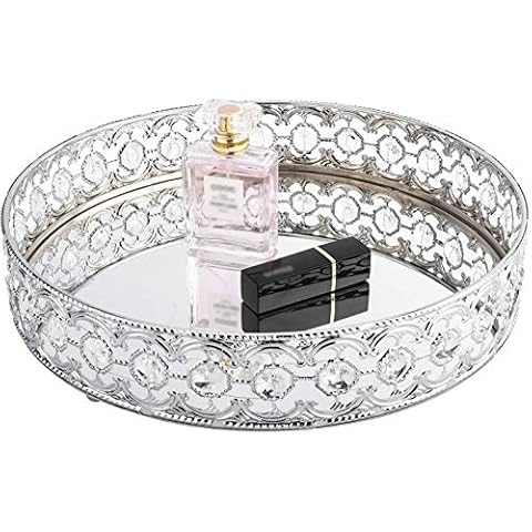 Bandeja de Cristal espejado Homtone 30cm Cover