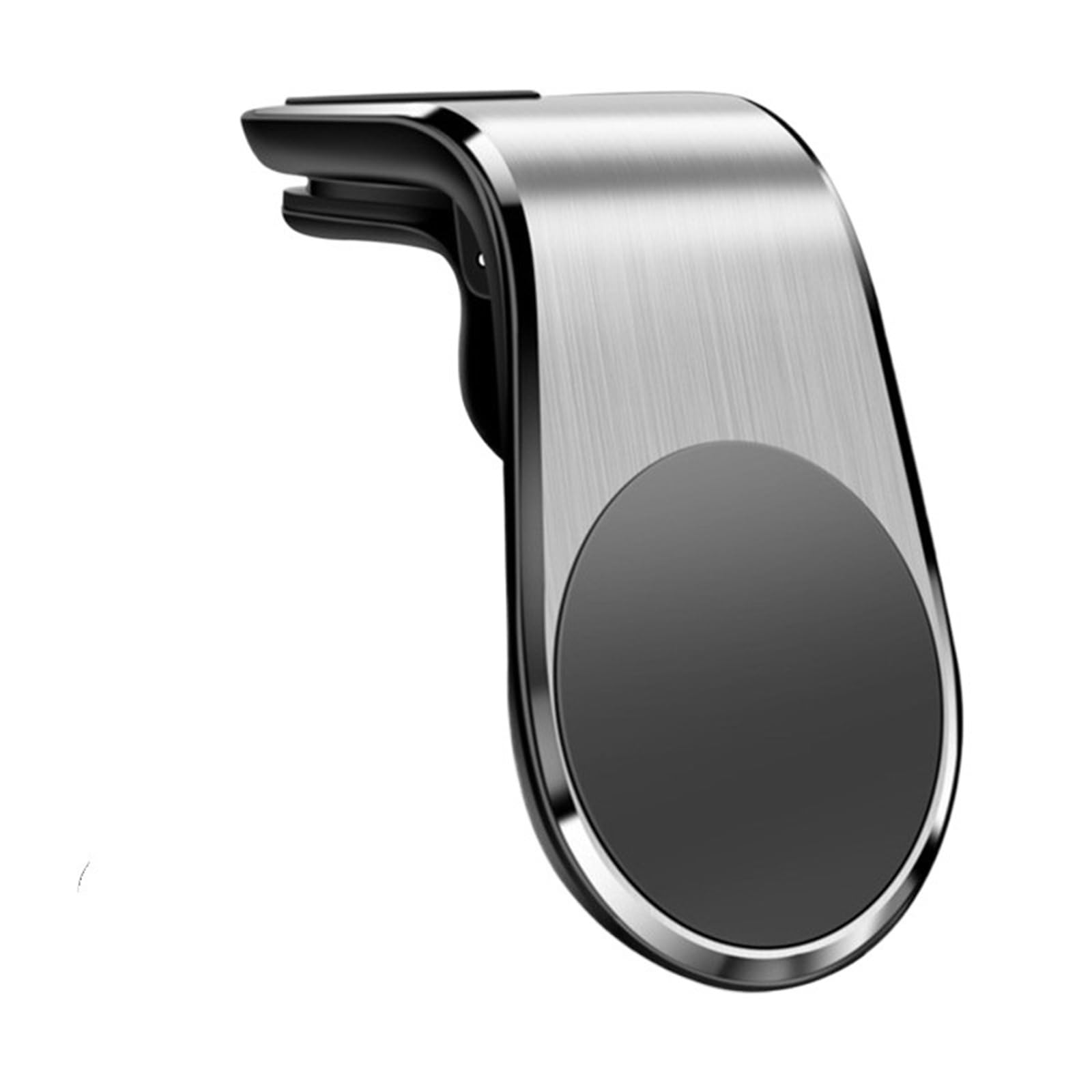 para iPhone Accesorios Universales Soporte Magnético Eléfono Automóvil Soporte Clip Ventilación Aire Teléfono Celular Cuna Soporte Móvil Coche(Silvery)