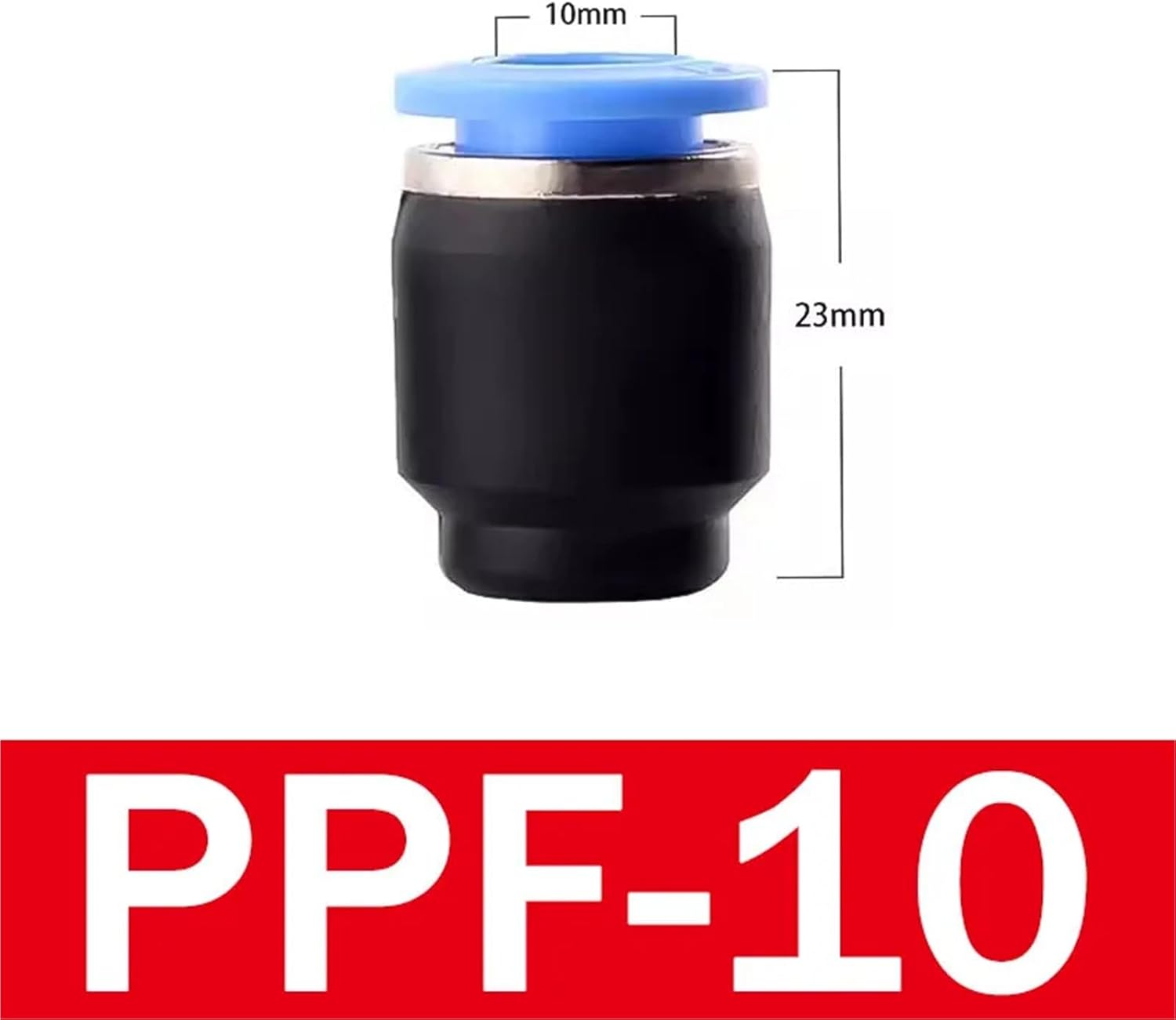 4mm/6mm/8mm/10mm/12mm Pneumatic Fittings Fitting Hose Tube Seal Connector Line 20Pcs(PPF-10)