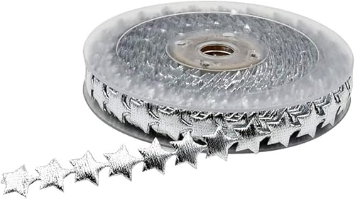 1 rollo de cinta de poliéster con diseño de estrella, decoración de estrellas, adorno de cinta dorada para decoración de vacaciones, boda,