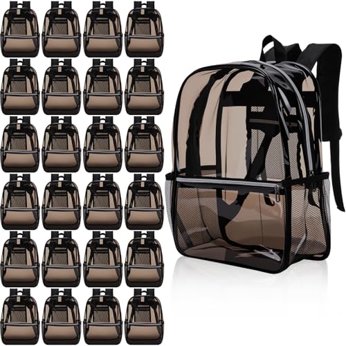 Amylove 24 Pcs Clear Backpacks for School Bulk 15