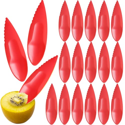 16 Stück Kiwi Kunststoff Löffel,Kiwilöffel Kiwi Messer Plastic Grapefruit Löffel Obst Peeler Cutter Spoon für Kiwis,Passionsfrüchte,Küche...
