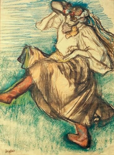 Lienzo decorativo de la bailarina rusa de Degas, pintura mural vintage de 60x90cm