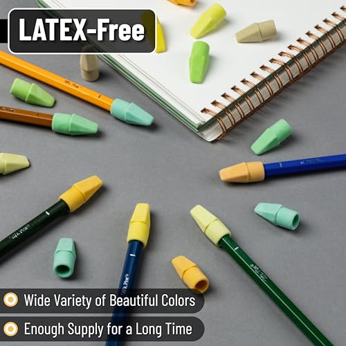 Image of Mr. Pen- Bulk Pencil Erasers Toppers, 1000 Pack, Latex Free, No Smudge | Cap Pencil Erasers for Precise Erasing, Kids, Teachers, Studying Supplies