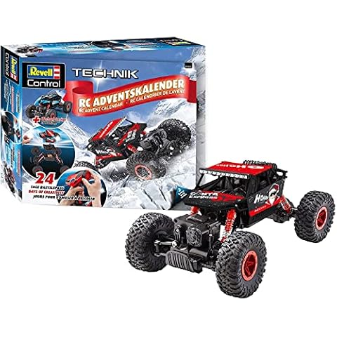 Toy Galaxy Revell Advent Calendar RC Crawler 4WD (RED / BLUE) with 2.4GHZ Transmitter | Full Function | Off-Road | Batteries & Accessories Included Cover