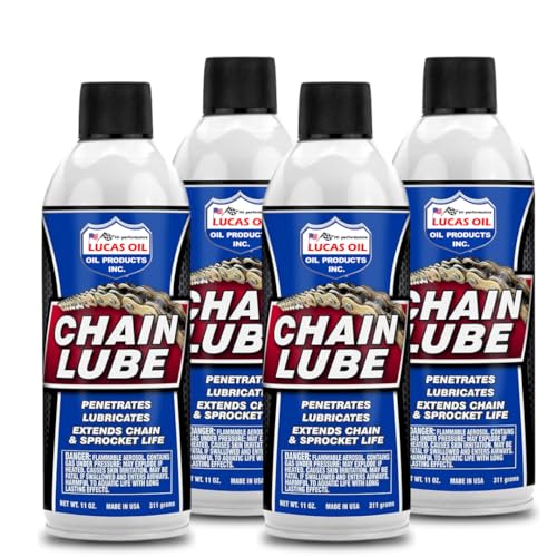 Motorcycle Chain Lubricant – 4 Pack (11 OZ Aerosol) | Heavy-Duty ...