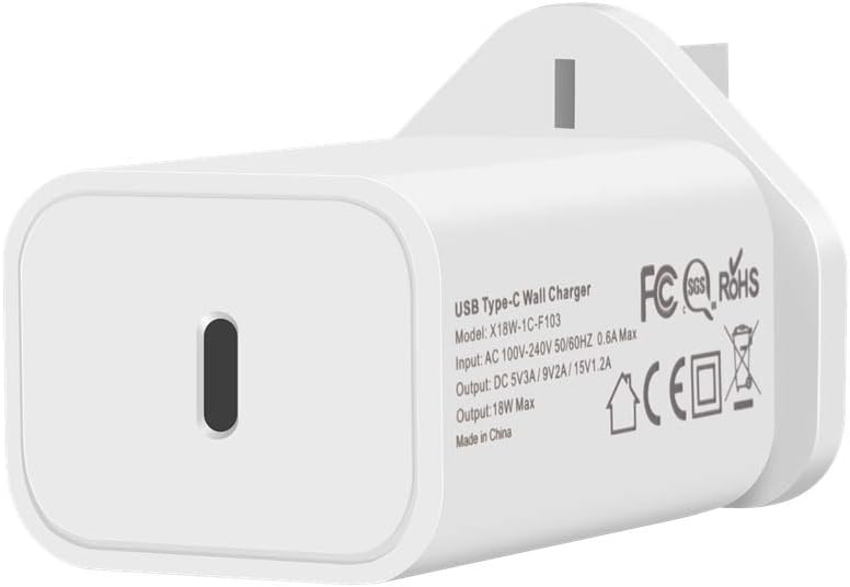 TOPVORK USB Type C Charger 18W Power Delivery PD Univeral Wall Charger for Samsung Galaxy S8/S8+ /Note 8, Nexus 6P, Google Pixel XL, LG G5, Macbook/Pro, iPhone XS/XS Max/XR + C TO USB-A QC3.0 Adapter