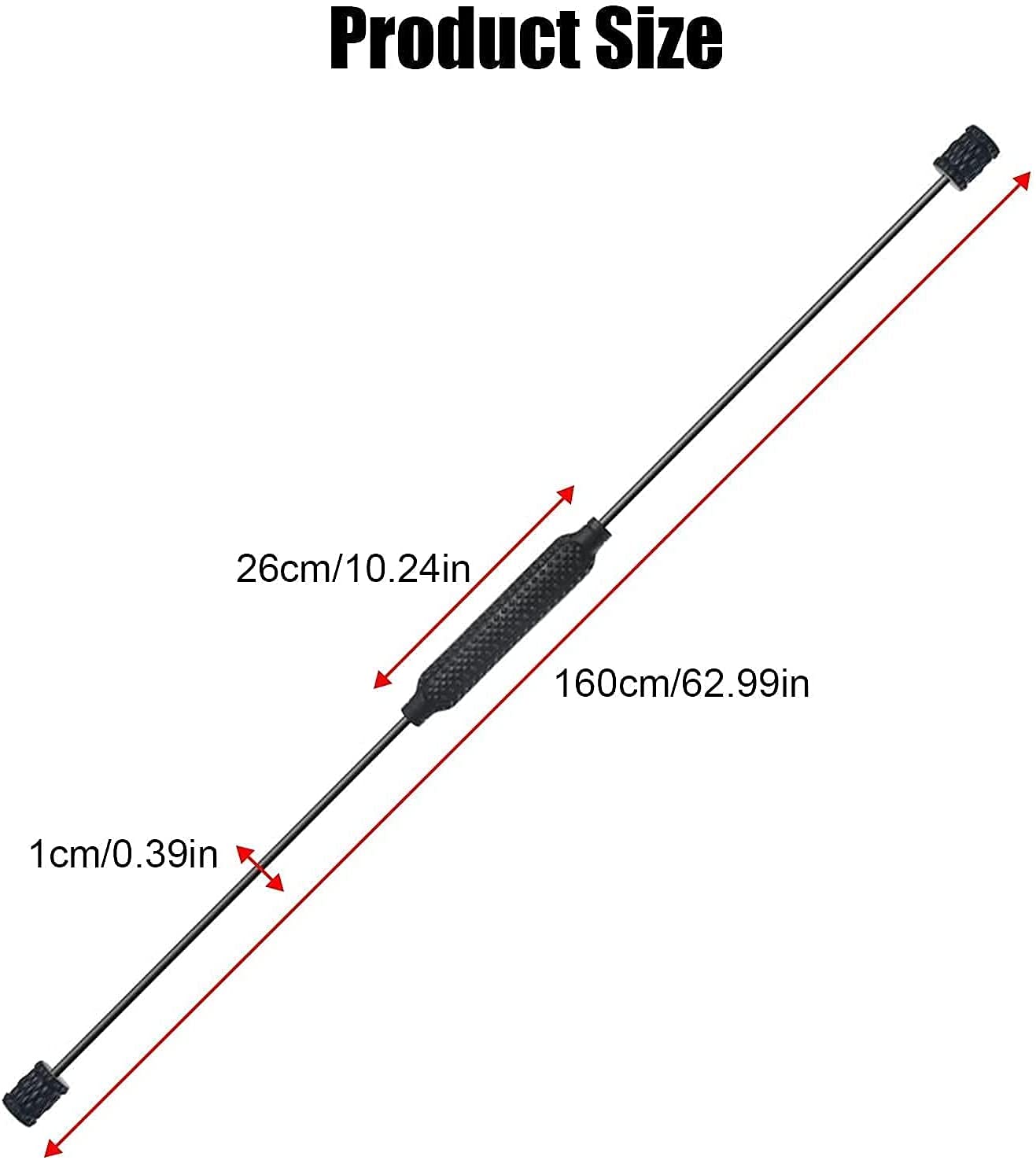 Sport Schwingstab Fitness Swingstick Schwerkrafttrainer zum Trainieren der Tiefenmuskulatur Multifunktionaler Sport Tremor 2 Stück Fitness Elastic Training Fettverbrennung Fettabweisungsstange, Übun