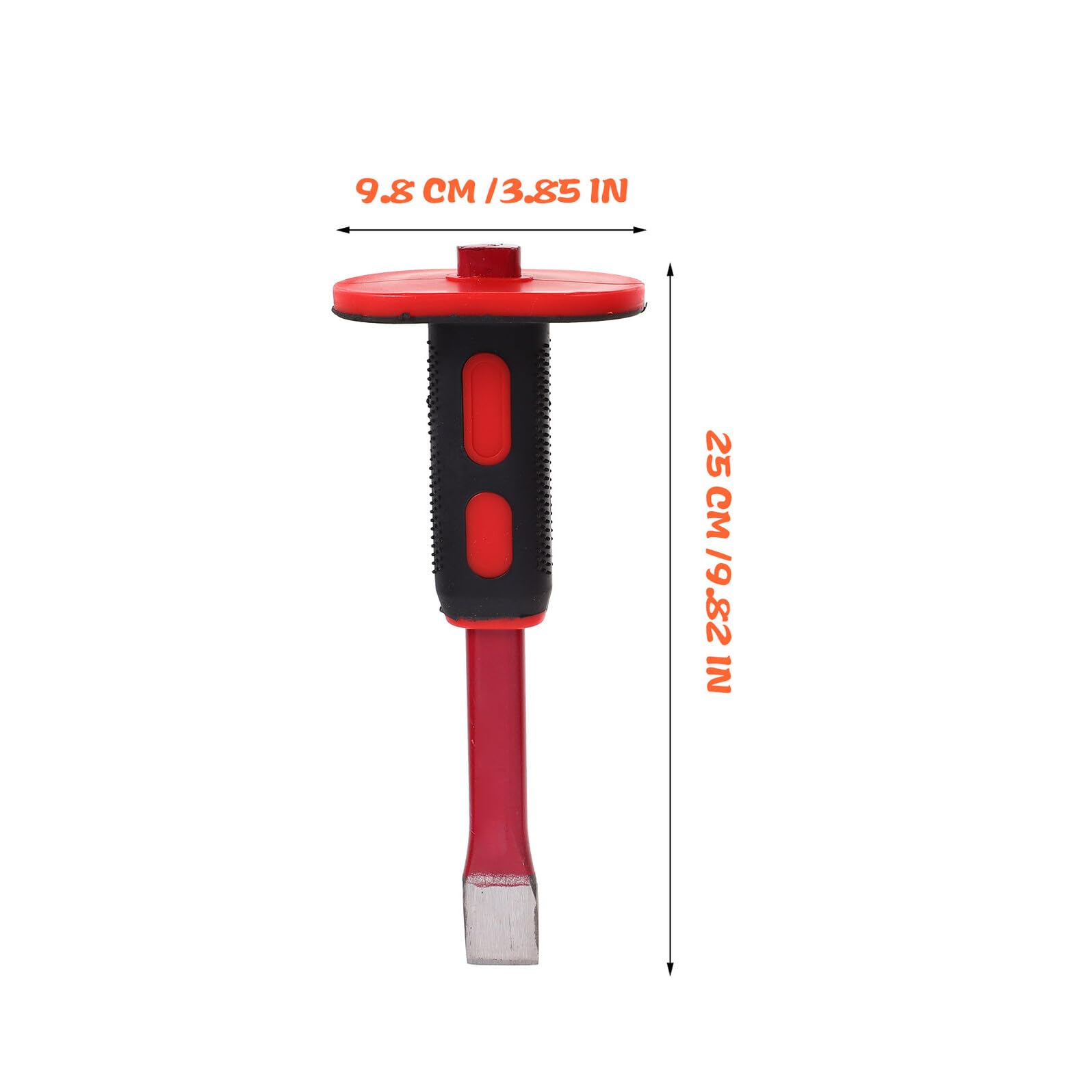 DOITOOL Set Scalpelli per Muratura 2 Pezzi in Acciaio Cromo-vanadio Impugnatura in Pvc, Scalpello Piatto e Punta, Design Ergonomico per Lavorazione Cemento e Pietra