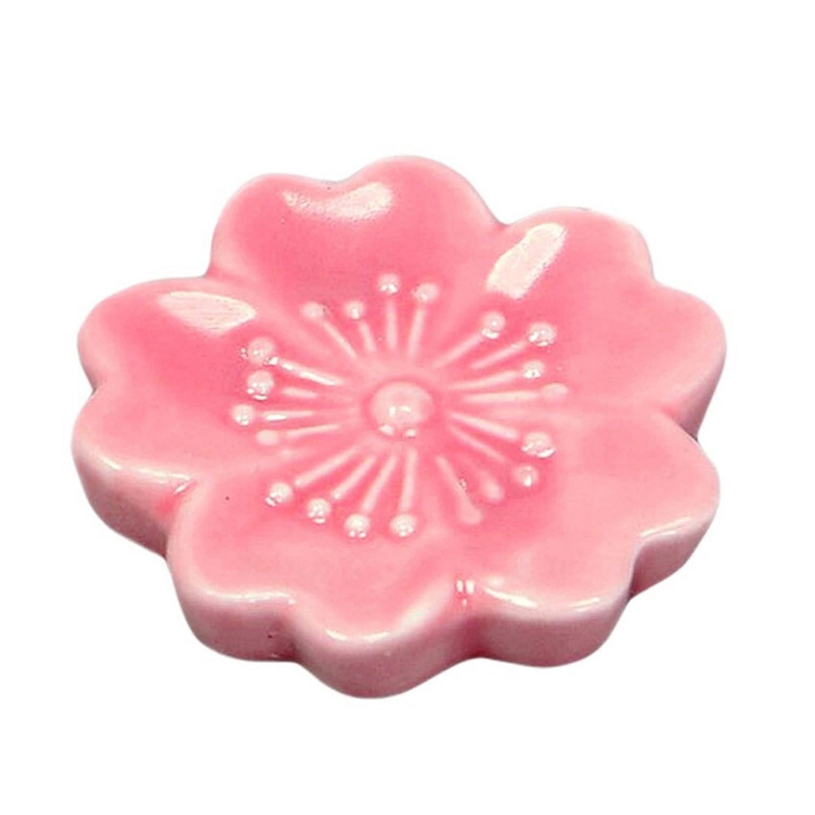 WDWDW Chopstick Rest Chopsticks Holders Restaurant Ceramic Colorful Sakura Blossoms Spoon Fork Stand Kitchen Tools Tableware
