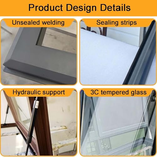 Okno dachowe Skylight na poddasze i piwnicę 96 x 45 cm rama ze stopu aluminium, izolacja akustyczna ze szkła hartowanego, idealna do oświetlenia słonecznego i płaskiego dachu spadzistego