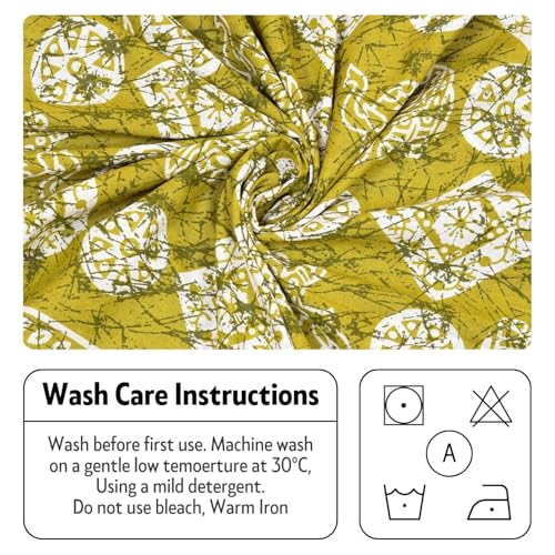 Image of Opulent Collection Double Bedsheet with 2 Pillow Cover | 100% Cotton Bedsheets for Double Bed | Handloom Bedsheet | Size 86x90 inches | King Size (90X102 Inches) (Spicy Mustard, King)