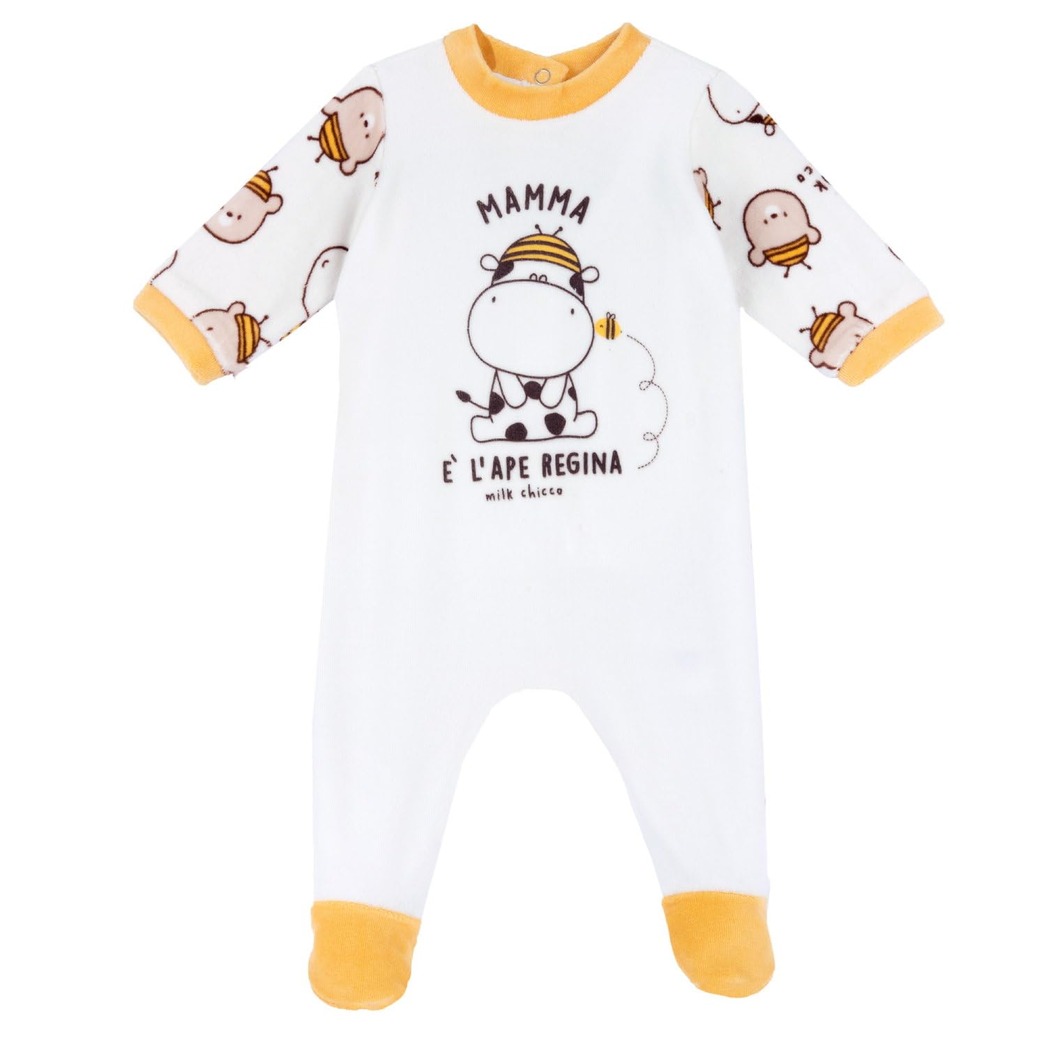 Chicco Chicco, Tutina In Ciniglia Con Piedino Pigiamino per bambino e neonato Unisex - Bimbi 0-24