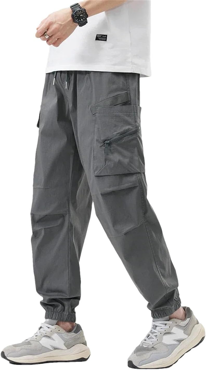 Alloaone Men American Style Cotton Outdoor Sweatpants Casual Sports Trousers