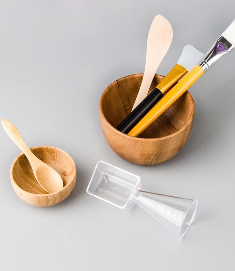 Miniatura 7 de Juego de cuencos de máscara facial de bambú, máscara facial de bambú, aceite esencial para aromaterapia, tazón mezclador, kit de herramientas de