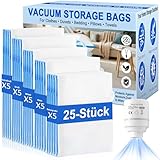 iPalamila Vakuumbeutel für Kleidung & Bettdecken – 25 Stück Set mit Elektrischer Luftpumpe, inkl. 5 Reise Handrollbeutel (40×50cm), 25 Vacuum Bags for Clothing, für Kleidung Reise, Decken & Kissen