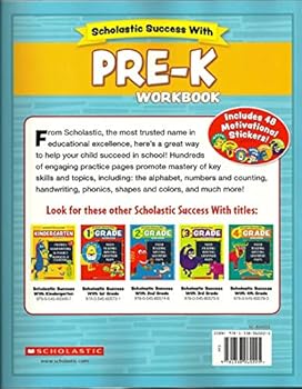Paperback Scholastic - PRE-K Workbook with Motivational Stickers (Scholastic Success With) Book