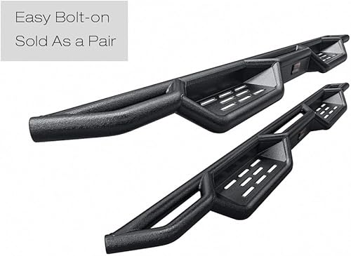 Miniatura 4 de APS Estribos tubulares negros de 6 pulgadas estilo desplegables Nerf Bars compatibles con Nissan Frontier 2005-2024 Crew Cab