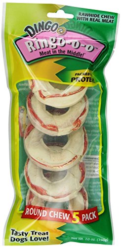 (2 Pack) Dingo Ringo Rawhide Treats, 10 Treats each