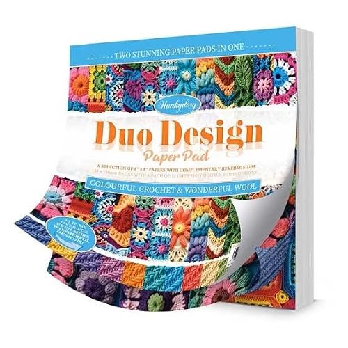 Hunkydory - Duo Design Paper Pads - Colourful Crochet & Wonderful Wool - DDPP144
