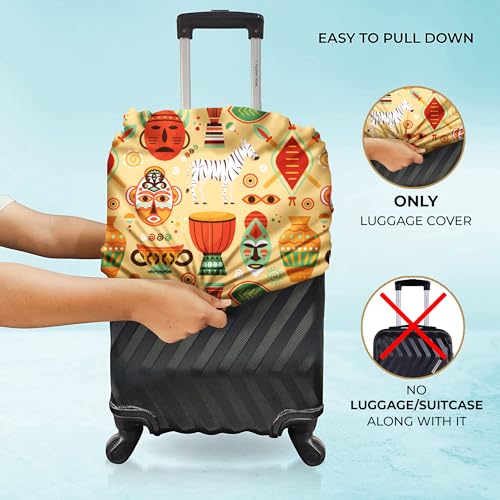 Image of Nasher Miles Polyester Protective Luggage Cover Set of 2 (Small-Medium) - Afro