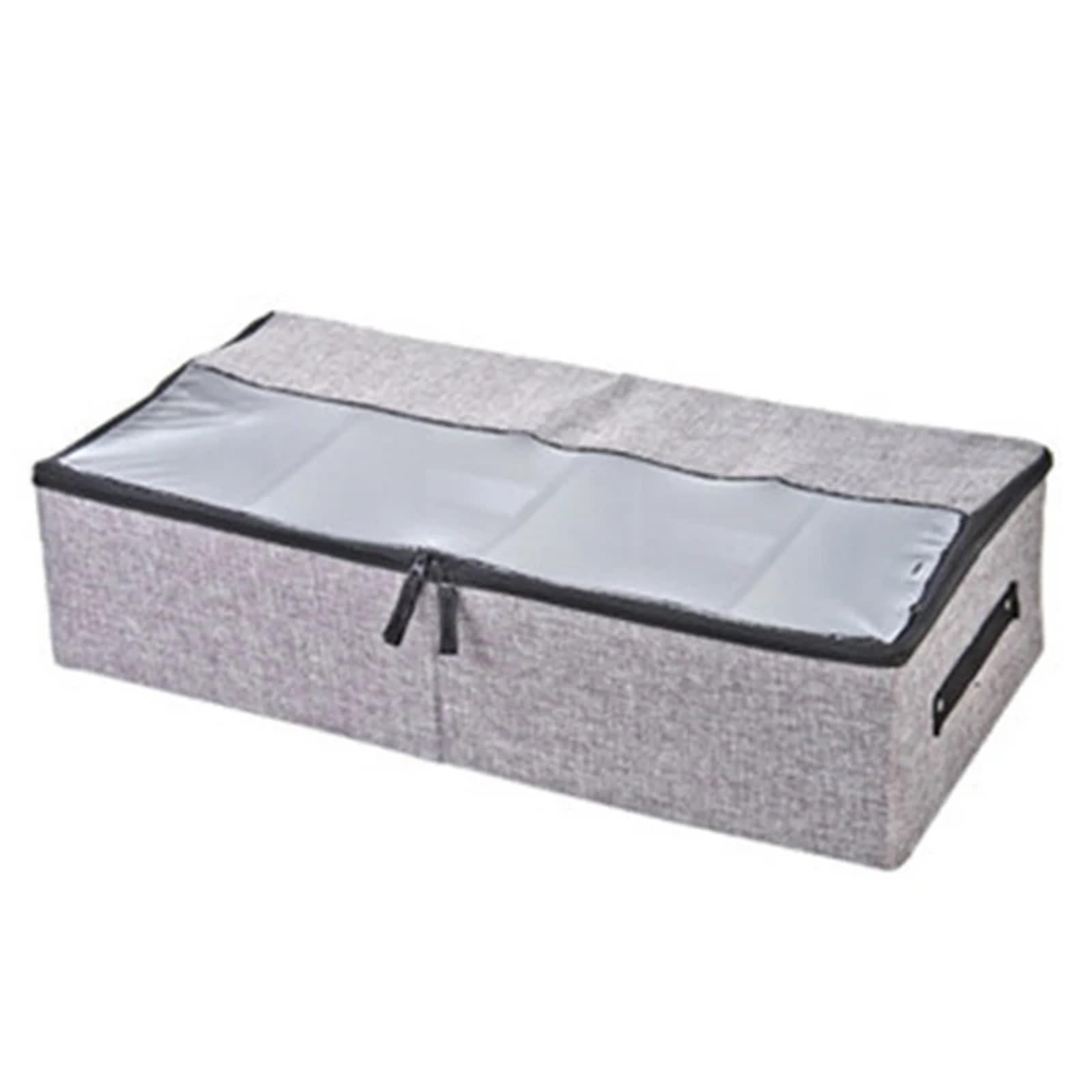 Organizzatore Di Scarpe Sotto Il Letto Scatola portaoggetti pieghevole Scatole portaoggetti for cosmetici, scarpe, vestiti, Scatola portaoggetti lavabile visibile Per Risparmiare Spazio(Dark gray)