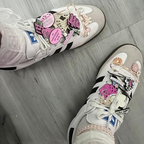 Image of 25PCS Pink Pins for Sambas - Mixed Cute Shoe Charms for Sneakers, Socks - Enamel Funny Pins for Backpacks
