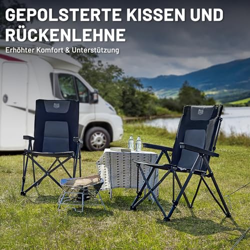 TIMBER RIDGE Campingstuhl Faltbar 260 KG Belastbar 4 Positionen verstellbar – Ansicht 6