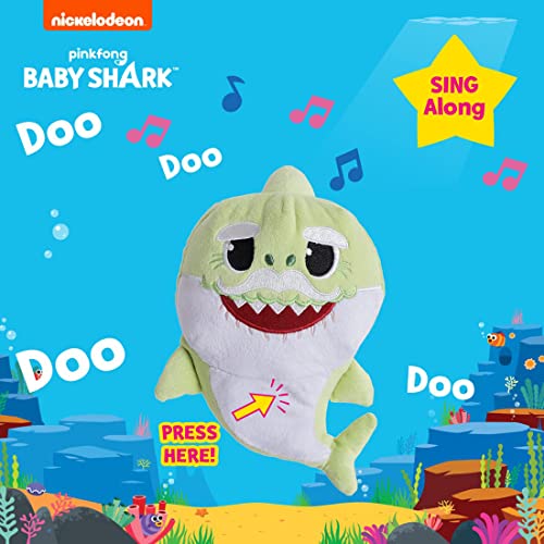 Image of Pinkfong Baby Shark Plush Singing Plush Toy 8 Inch Grandpa Shark for The Kids of 1 Year and Above, White (BS60005)