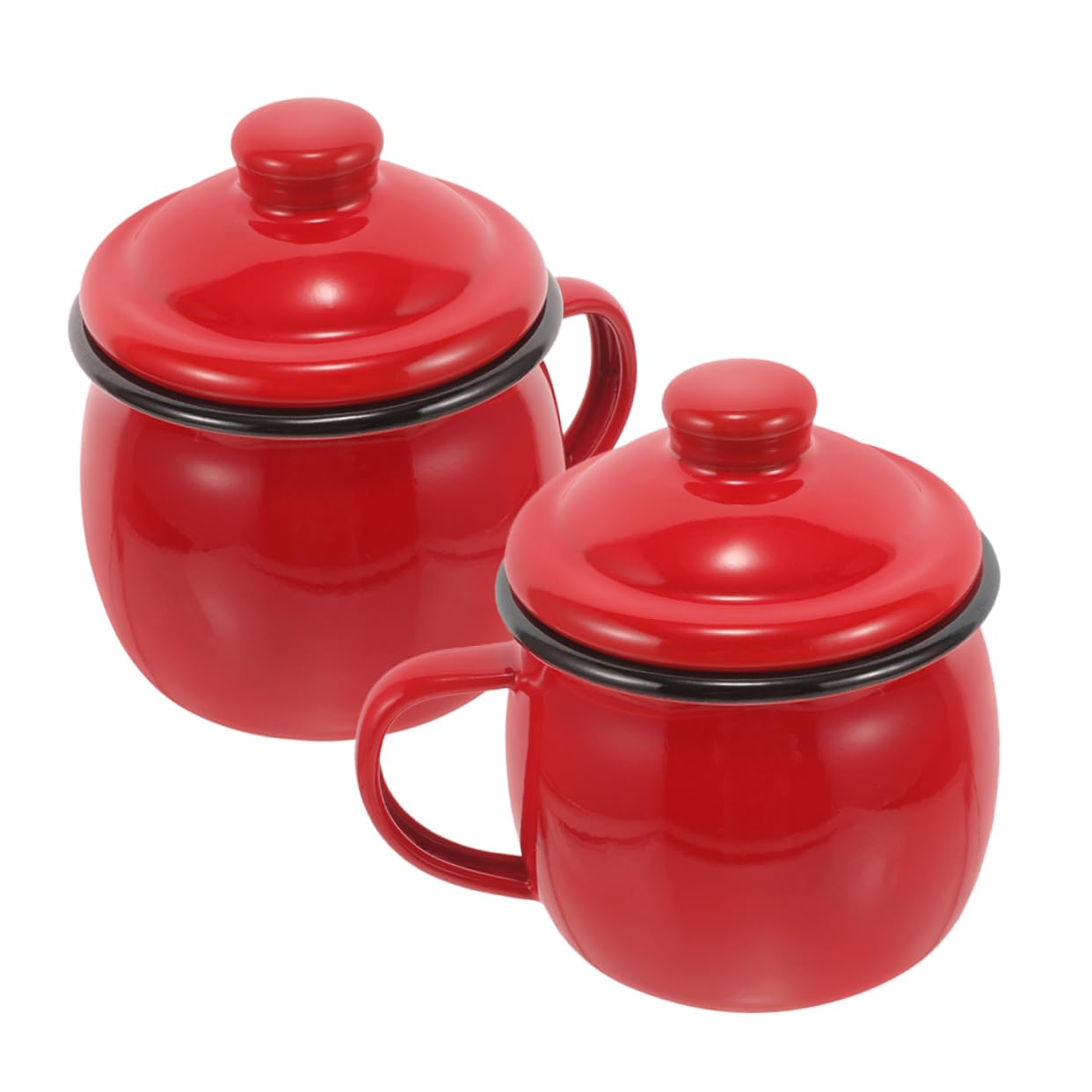 COLLBATH 2 Stück Emaille-becher Traditionell Leicht Robust Zum Trinken Von Wasser Kaffee Tee Im Alten Stil
