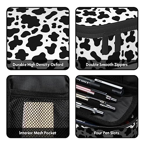 Image of Cow Print Pencil Case for Girls Boys Cute Large Pencil Pouch Organizer Adults Pencil Bags with Zipper for School Office College Back to School Gifts, 8.3*3.7*2inches
