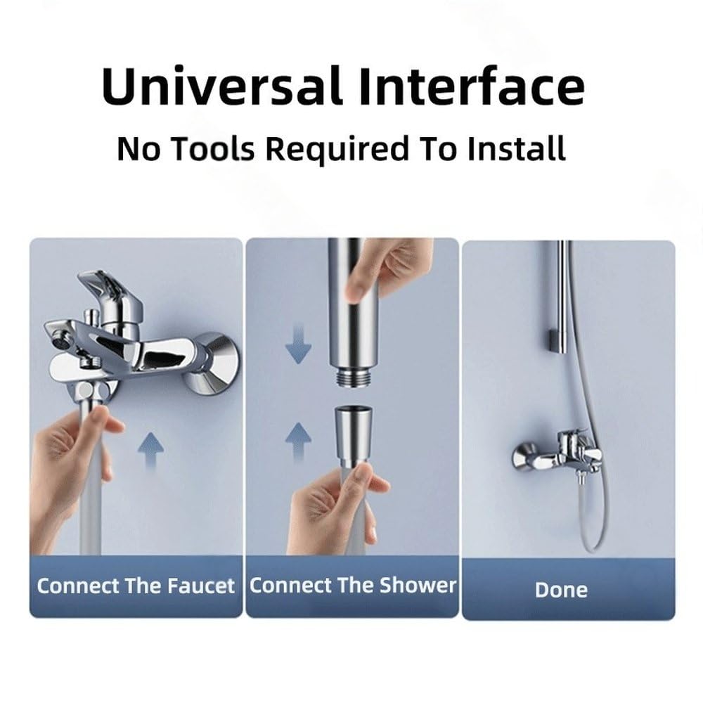 Manguera de ducha de silicona, cabezal de mano, pieza de repuesto for inodoro flexible montada en la pared, color blanco, 1,5 m, 1 unidad(Gray-1.5m)