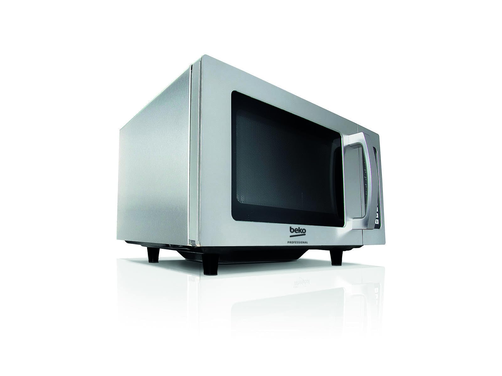 Beko Professional PRO 25IX_BP - Forno a microonde, capacità 25 litri, in acciaio inox, 36,4 x 51,1 x 31,1 cm, senza piatto girevole, finestra in ceramica