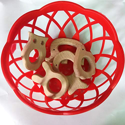 Image of 5pcs Lovely Cartoon Wood Owl Montessori Toy Pure Natural Animal Shape Toy Beech Wooden Handmade Pattern DIY Jewelry Making Necklace Pendant Accessory (Owl)
