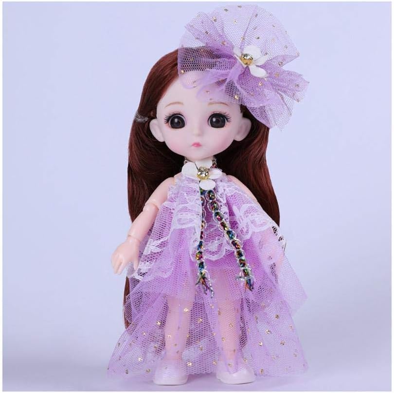 Codulu Muñeca de 16 cm con rótula de 16 cm con ropa antigua de Cheongsam, disfraz chino para niños, cumpleaños A