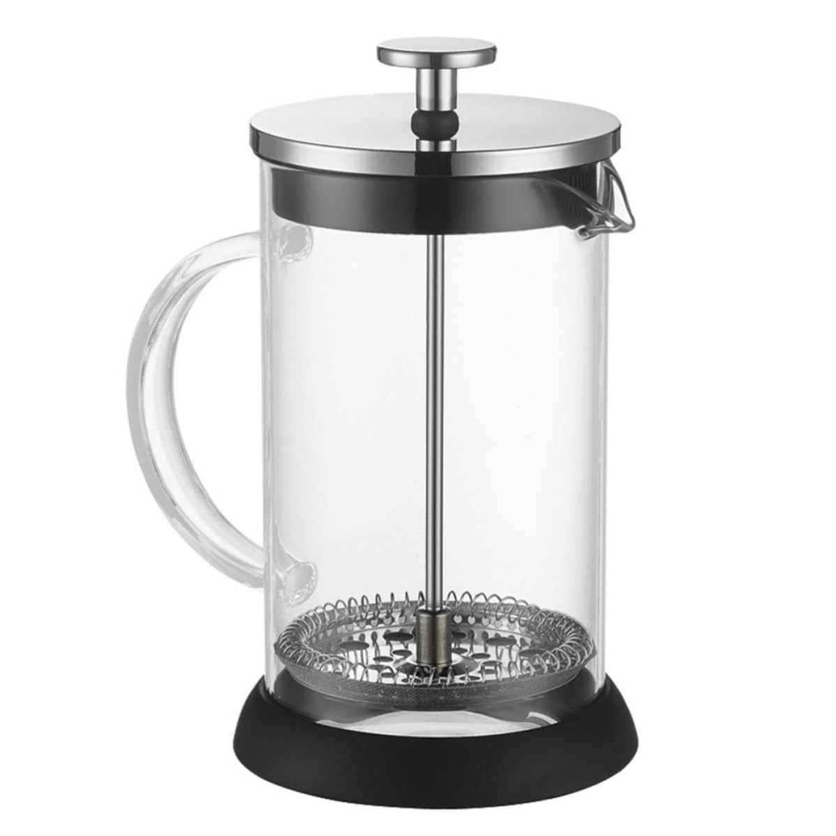 SHINEOFI Acier Inoxydable Cafetière à Piston Noir 1000ml en Verre