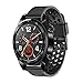 for Huawei Watch GT Band, Lamshaw Silicone Replacement Wristbands Sport Strap with Metal Buckle for Huawei Watch GT Smartwatch (Black)