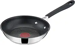 Frigideira Tefal Jamie Oliver 20cm, Inox, com Fundo de Indução, Revestimento Titanium e Thermo Sinal
