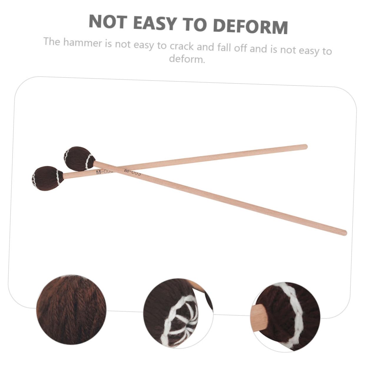 VICASKY 4piezas De Marimba Arce Premium Mallets De Percusión Para Xilófono y Marimba Mango y Material Ecológico y Seguro