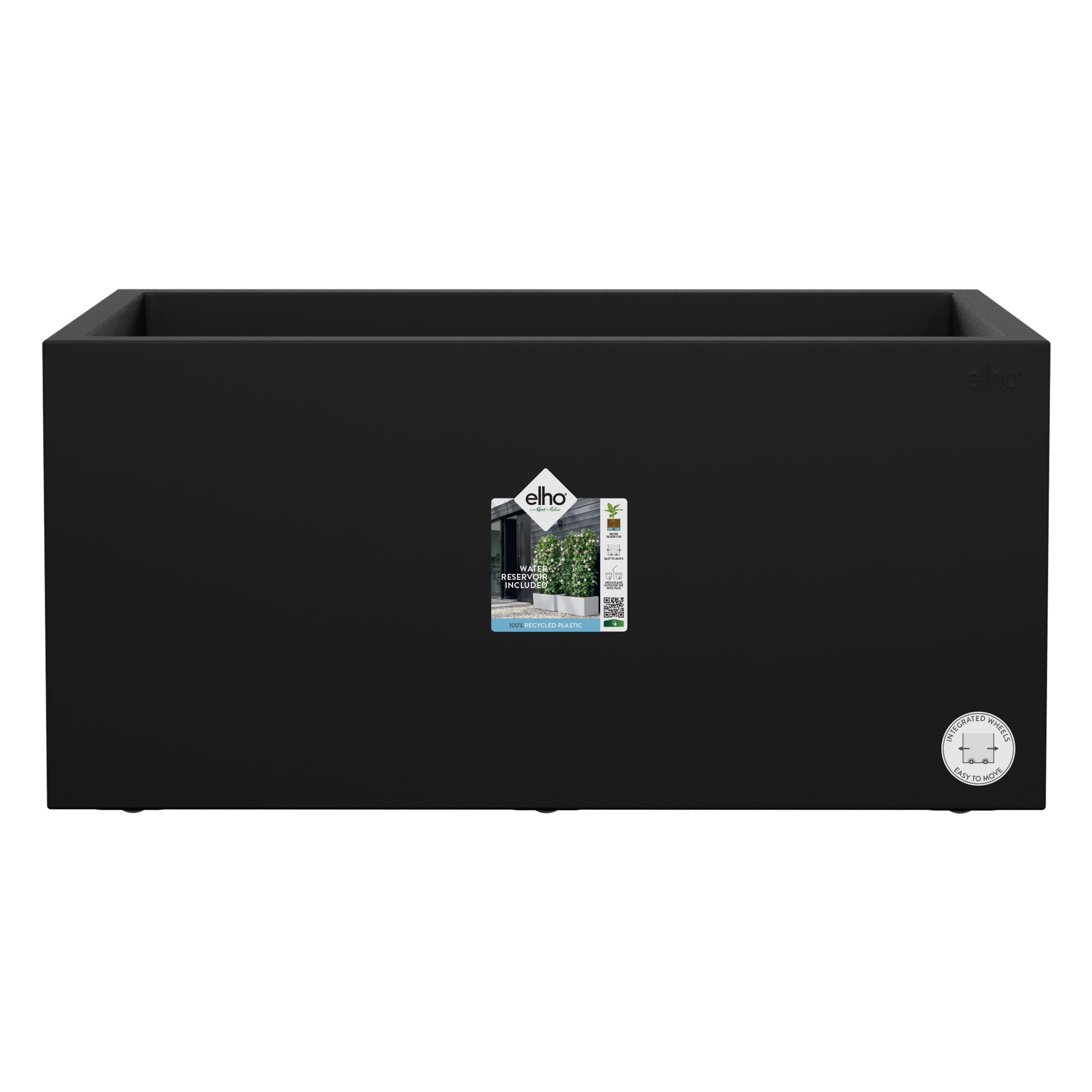 Elho Vivo Next Long 60 - Vaso Per Interno Esterno - L 59.0 X H 29.2 Cm - Nero/Living Black-image