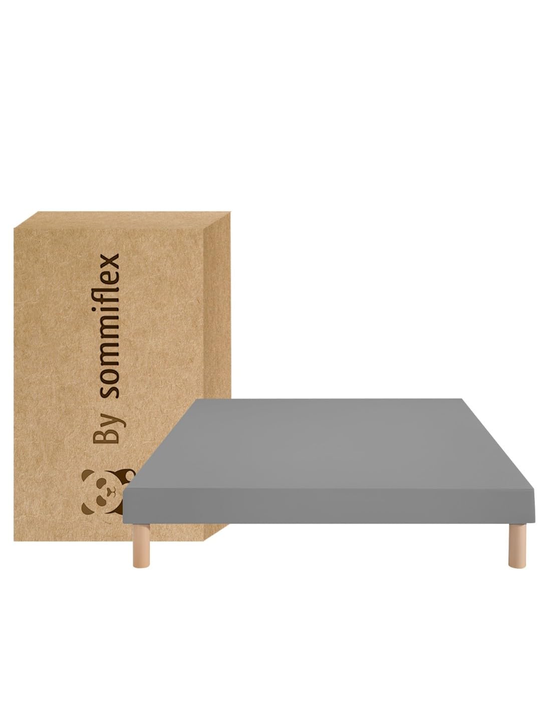 Somier tapissier 140x190 Gris