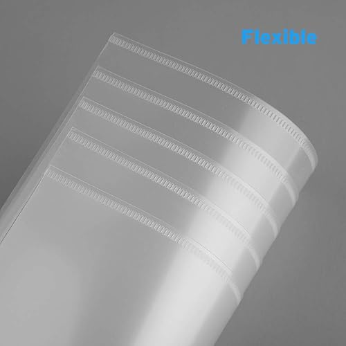 Vista 14 de Sooez Paquete de 25 bolsillos transparentes para carpetas de documentos, carpetas de plástico transparente, carpetas de plástico tamaño carta, Multi