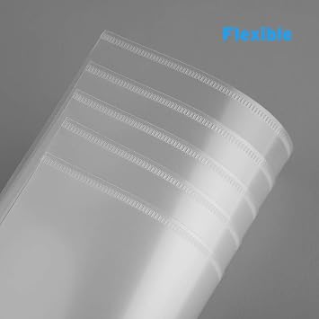 Sooez 25 Pack Clear Document Folder Project Pockets, Plastic File Folders Letter Size, Clear Sleeves for Paper Protector 8.5 x 11, Presentation Folders Report Covers