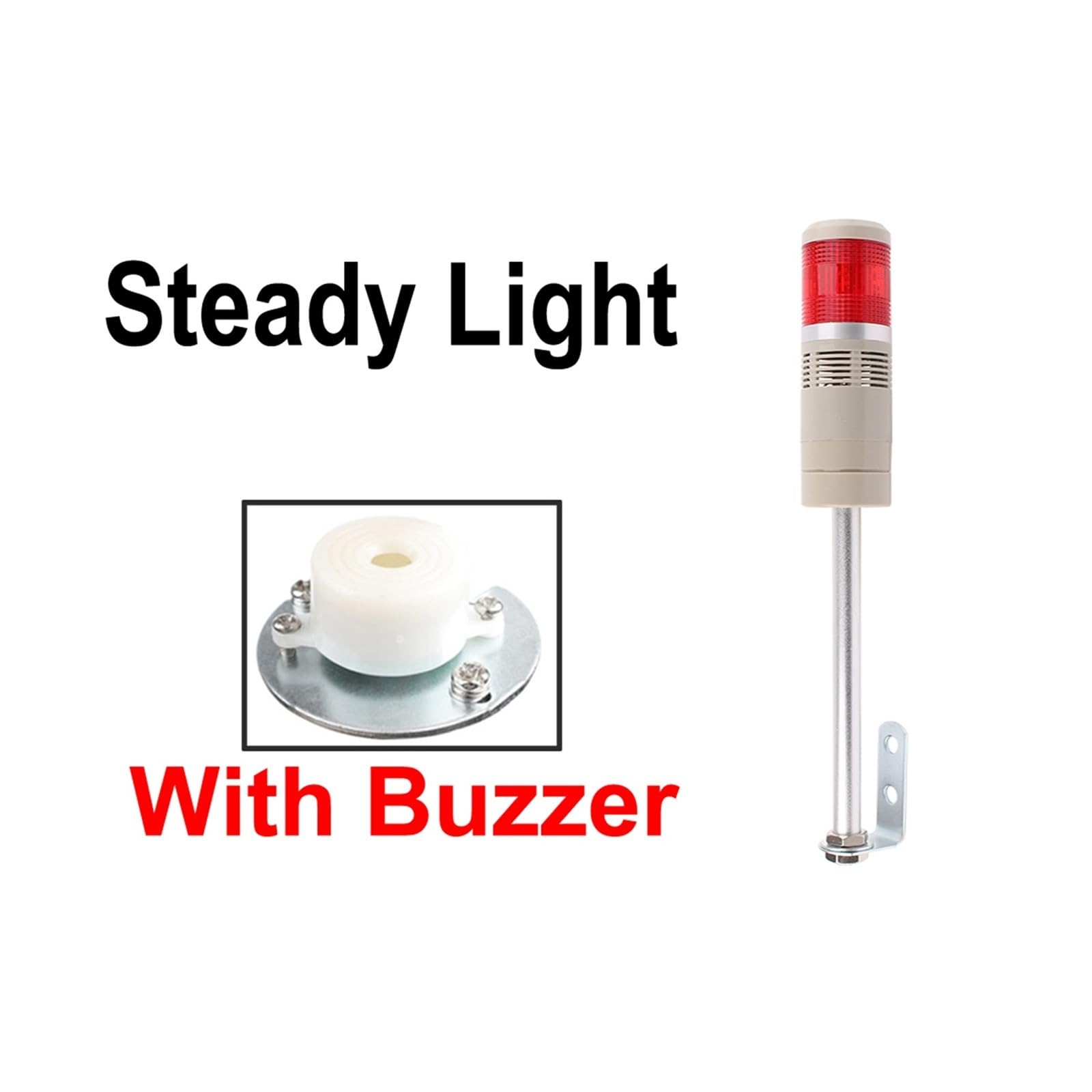 DC12V/24V Industrial multicapa señal de advertencia torre pila lámpara luz alarma precaución maquinaria 110V/220V zumbador de Flash constante