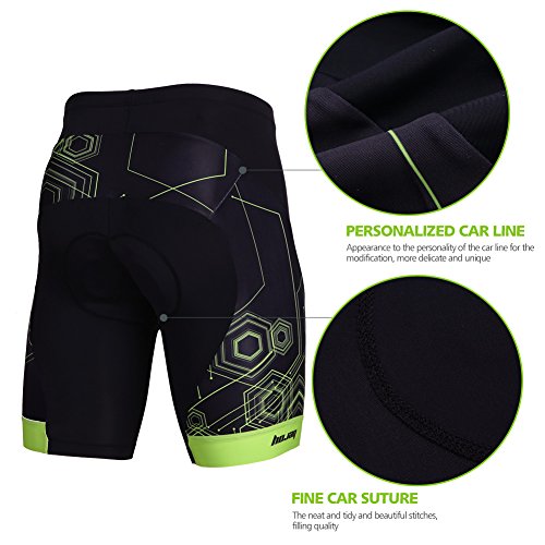 Beroy – Calça masculina confortável de ciclismo, short de ciclismo acolchoado 3D, Preto, 3X-Large