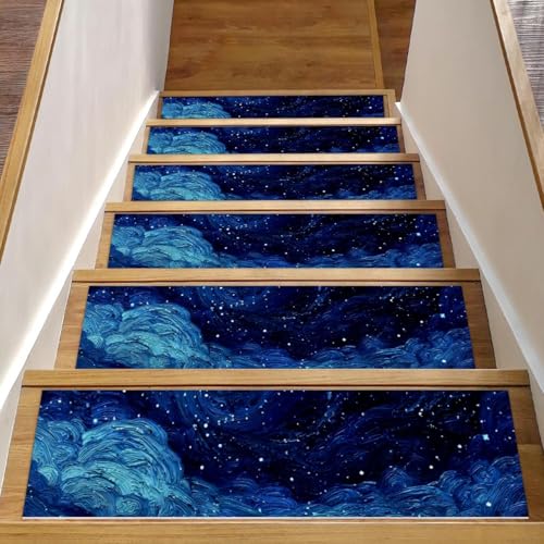 Tapis d'escalier antidérapant réutilisable et lavable pour marche bois 20x76cm