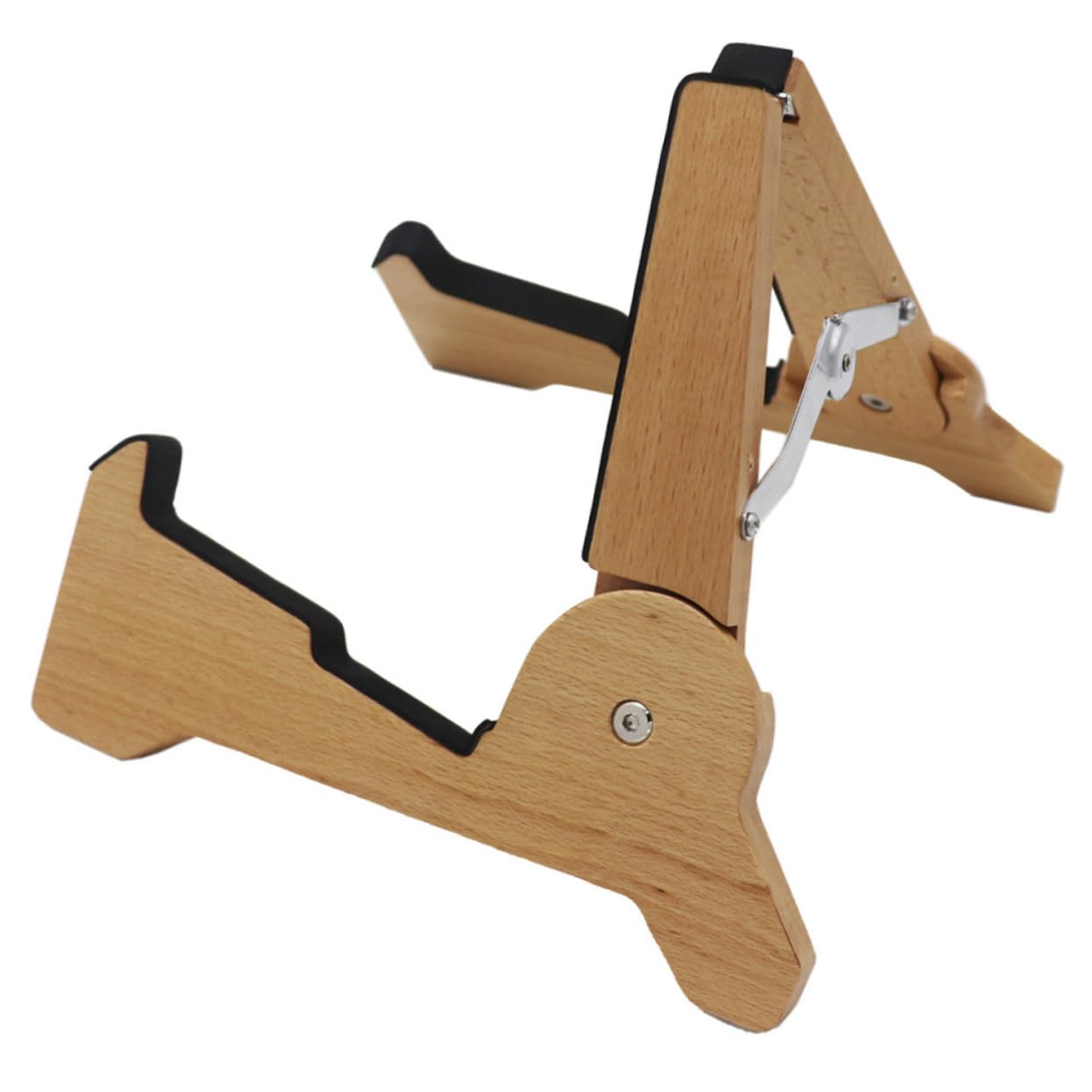 FRCOLOR Supporto in Pieghevole Chitarra per Portatile e Legno Elettrica Basso , Adatto per Negozio di Strumenti Musicali e Palco