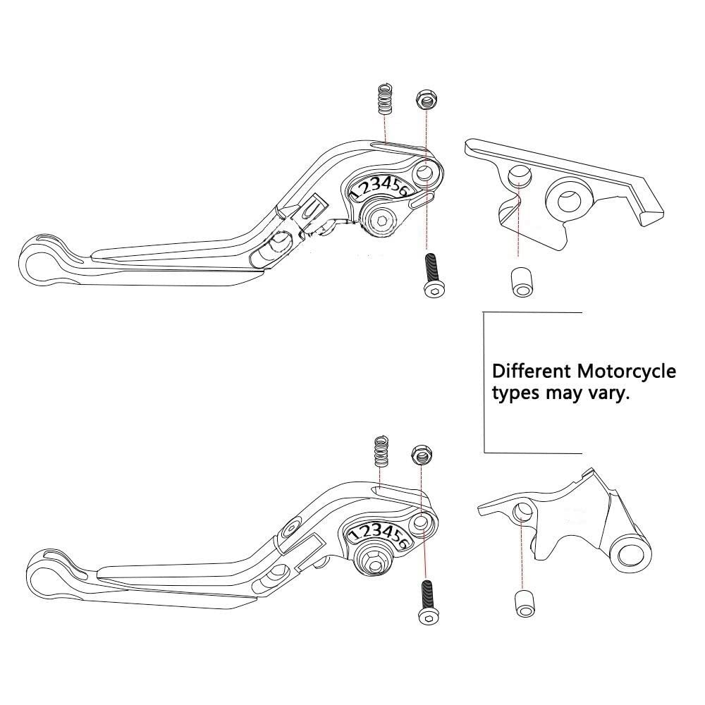 manetas para Moto para Suzuki GSR 600 GSR600 2006 2007 2008 2009 2010 2011 Palanca De Freno De Embrague CNC Extensible Y Ajustable Palancas Plegables (Color : 11)
